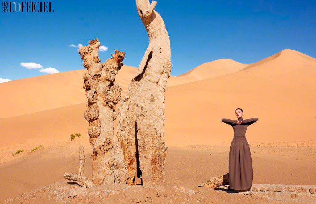 Ни Ни в фотосессии в пустыне Гоби
